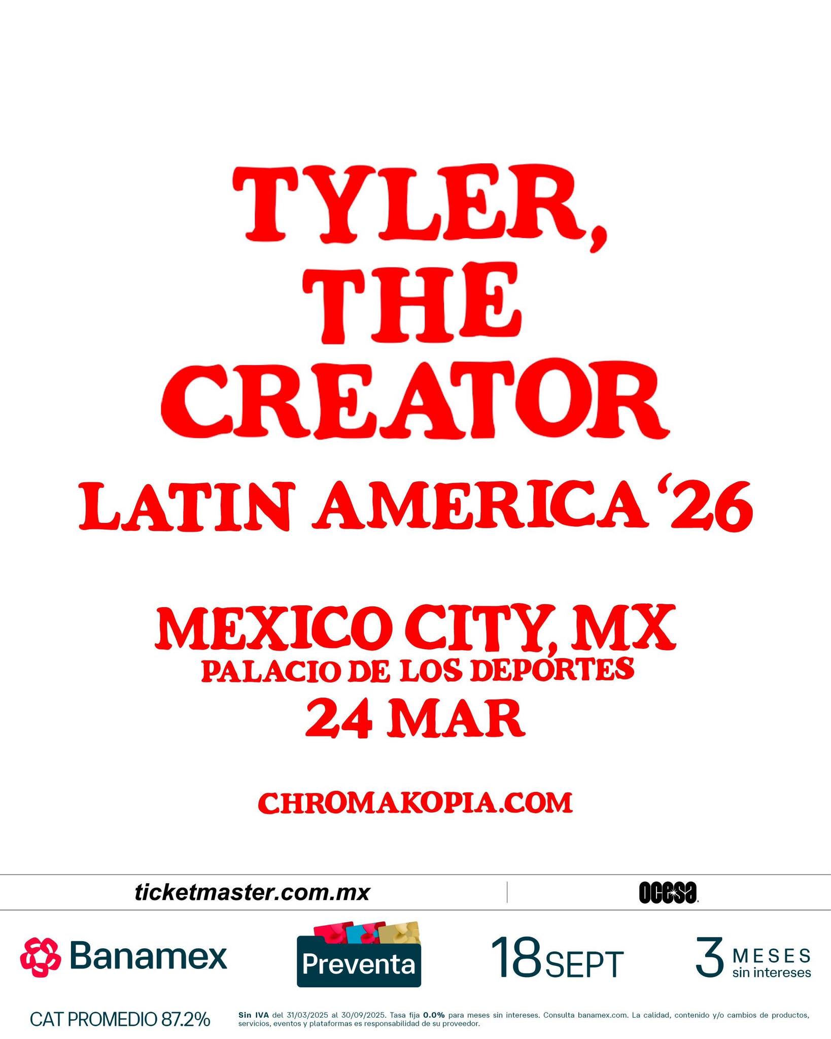 Tyler, The Creator: Latin America '26