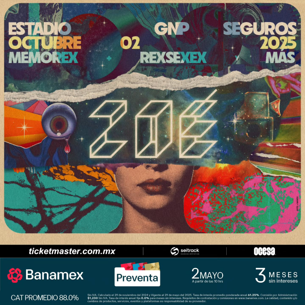Poster oficial de Zoé en el Estadio GNP Seguros