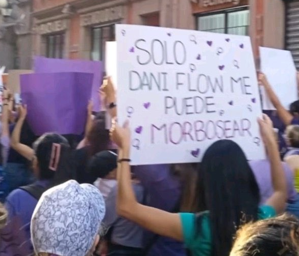 "Solo Dani Flow me puede morbosear" se le durante la marcha del 8M