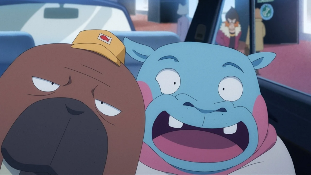 captura de pantalla de odd taxi en Crunchyroll foto sospechosa