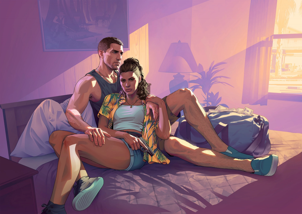 Arte conceptual GTA6 Lucia y Jason