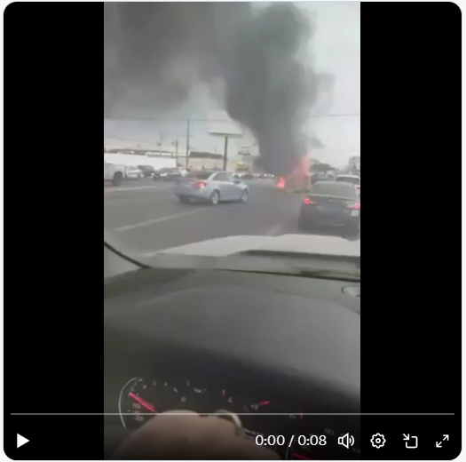 Captura de video compartido en redes sociales momentos después del atentado.