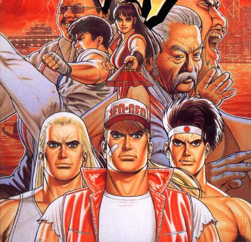 Personajes originales de Fatal Fury en portada de Fatal Fury 2