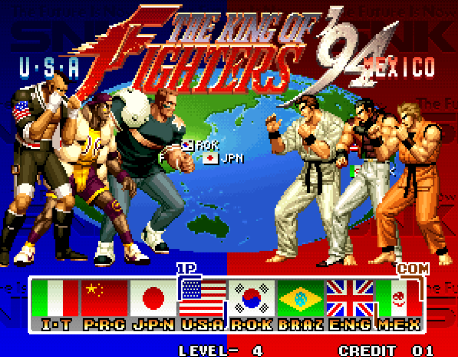 3 vs 3 de The King of Fighters '94
